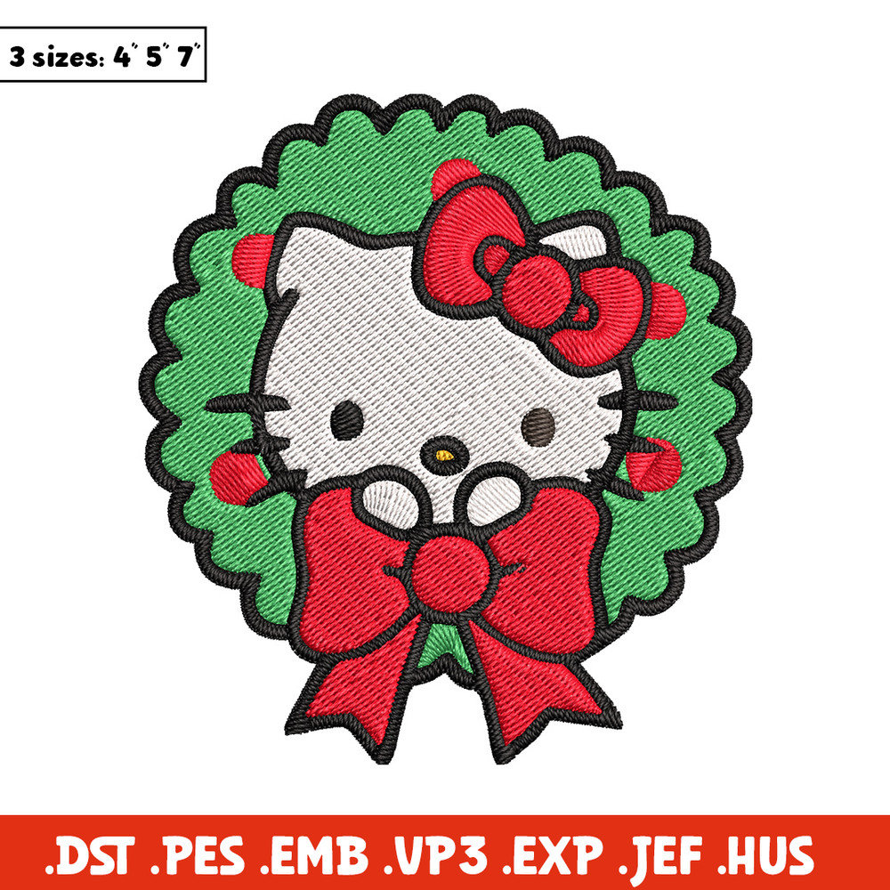 Kitty chrismas Embroidery Design, Kitty Embroidery, Embroidery File, Chrismas Embroidery, Anime shirt, Digital download..jpg