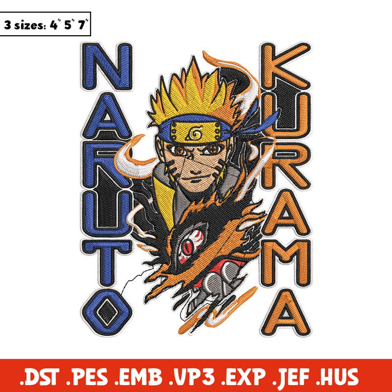 Naruto Poster Embroidery Design, Naruto Embroidery, Embroidery File, Anime Embroidery, Anime shirt,Digital download..jpg