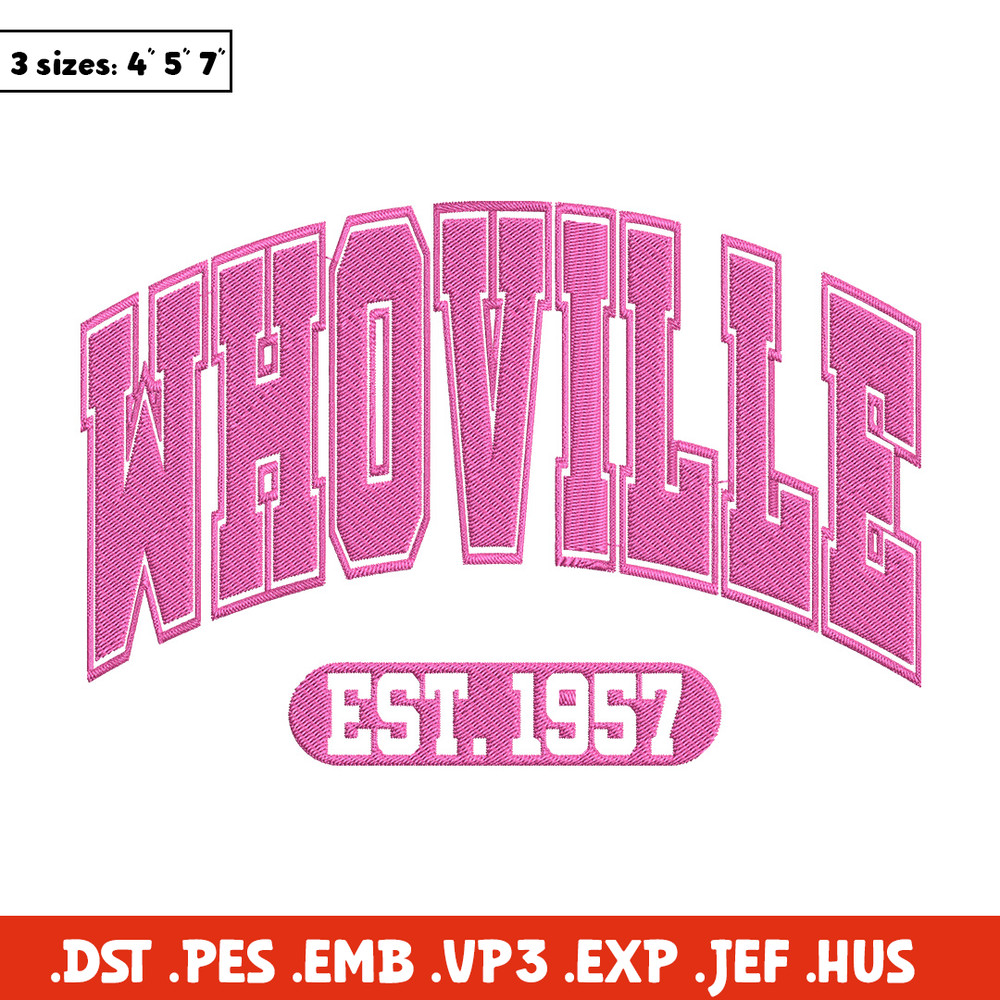Pink Whoville Embroidery Design, Est 1957 Embroidery,Embroidery File, Anime Embroidery, Anime shirt, Digital download.jpg