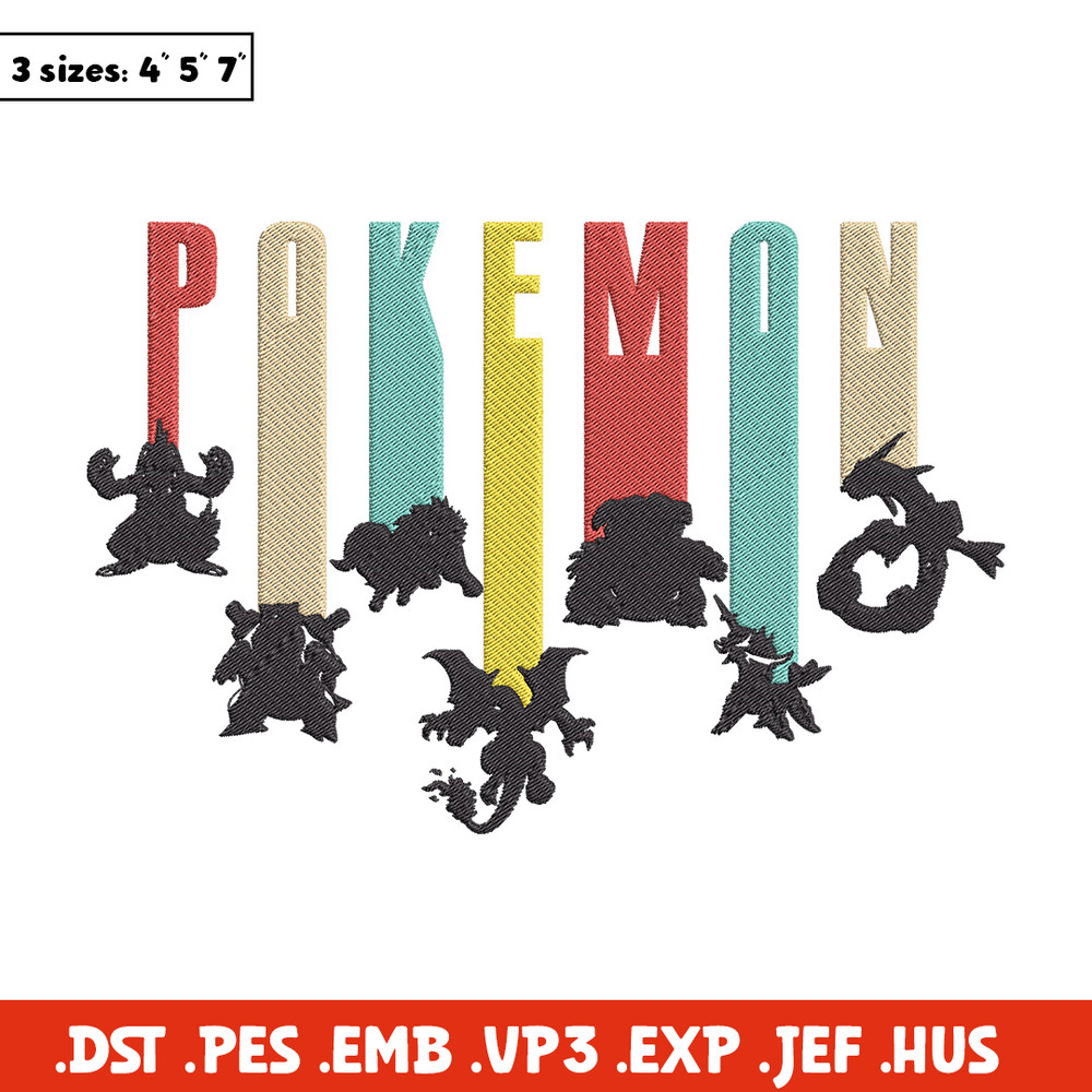 Pokemon poster Embroidery Design, Pokemon Embroidery, Embroidery File, Anime Embroidery, Anime shirt, Digital download.jpg