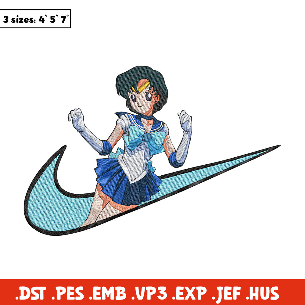 Sailor Mercury Embroidery Design, Sailor moon Embroidery, Embroidery File, Nike Embroidery, Anime shirt,Digital download.jpg