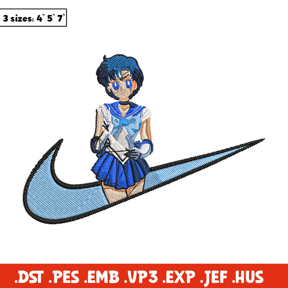 Sailor Mercury Embroidery Design, Sailor Moon Embroidery, Embroidery File,Nike Embroidery, Anime shirt, Digital download.jpg