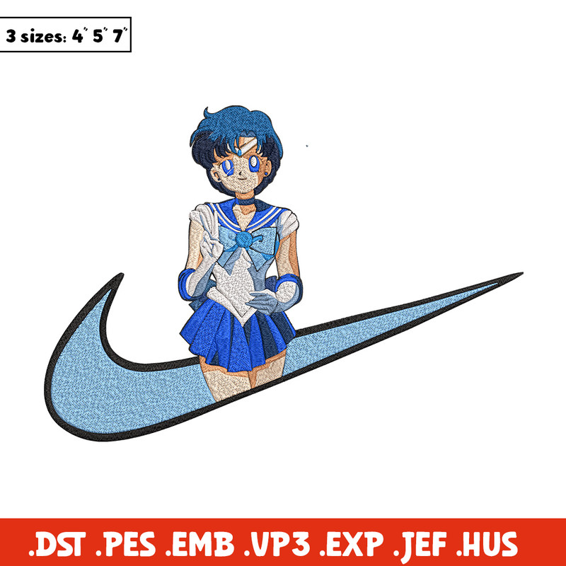 Sailor Mercury Embroidery Design,Sailor moon Embroidery, Embroidery File, Nike Embroidery, Anime shirt, Digital download.jpg