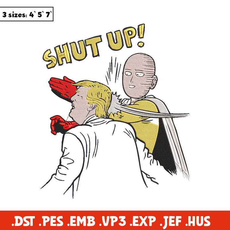 Saitama meme Embroidery Design, One punch man Embroidery, Embroidery File, Anime Embroidery,Anime shirt,Digital download.jpg
