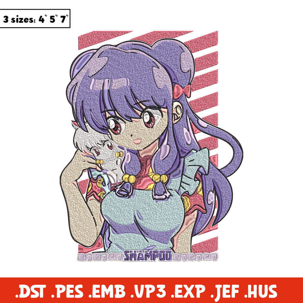 Shampoo ranma Embroidery Design, Ranma Embroidery, Embroidery File, Anime Embroidery, Anime shirt, Digital download.jpg