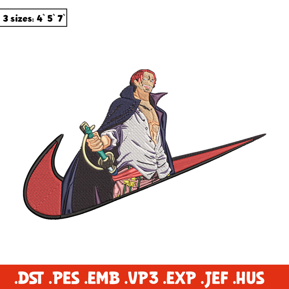 Shanks x nike Embroidery Design, One piece Embroidery, Embroidery File, Nike Embroidery, Anime shirt, Digital download.jpg