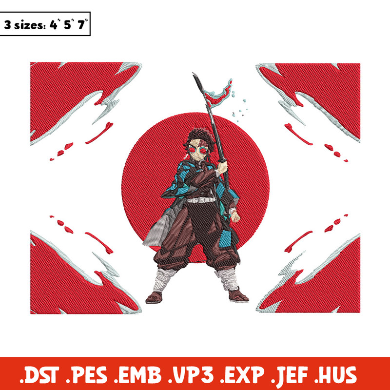 Tanjiro Embroidery Design, Demon slayer Embroidery, Embroidery File, Anime Embroidery, Anime shirt, Digital download.jpg
