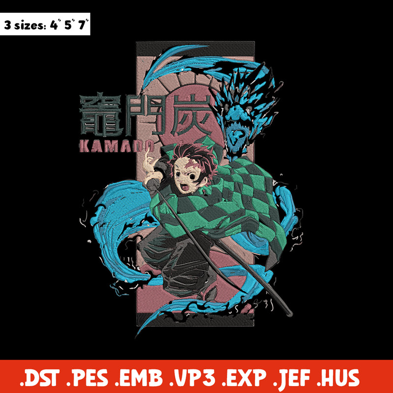 Tanjiro kamado Embroidery Design,Demon slayer Embroidery,Embroidery File, Anime Embroidery,Anime shirt, Digital download.jpg
