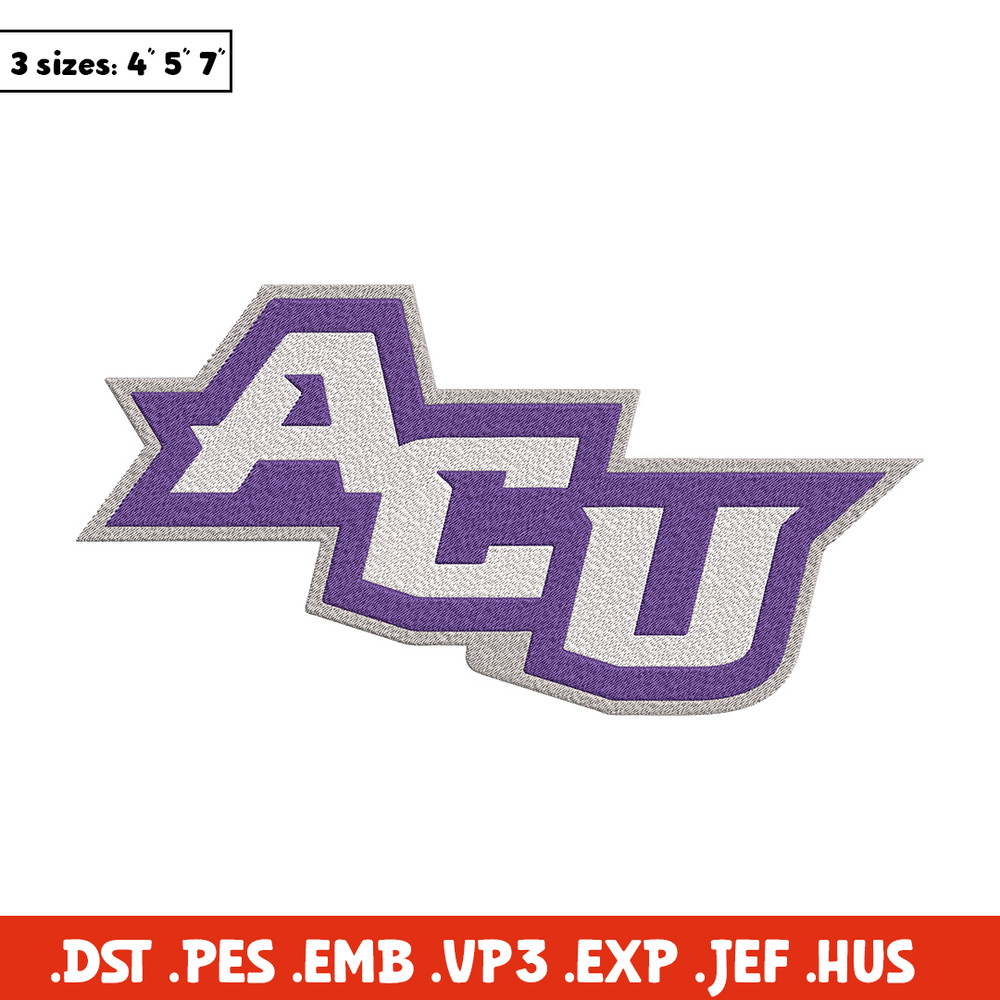Abilene Christian logo embroidery design, NCAA embroidery, Sport embroidery, Embroidery design ,Logo sport embroidery..jpg