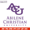Abilene Christian logo embroidery design, NCAA embroidery, Sport embroidery, Embroidery design, Logo sport embroidery.jpg