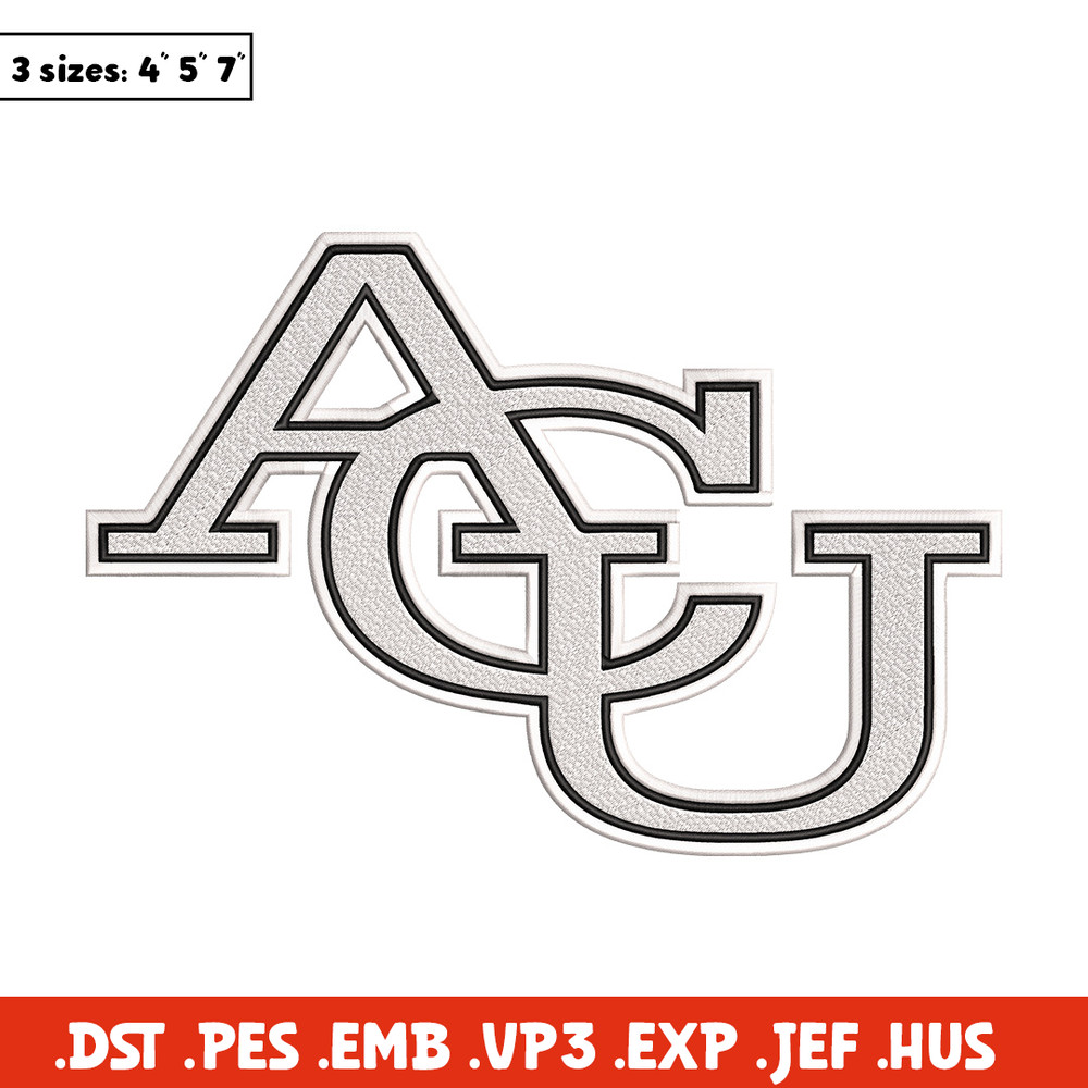 Abilene Christian logo embroidery design,NCAA embroidery, Embroidery design, Logo sport embroidery, Sport embroidery..jpg