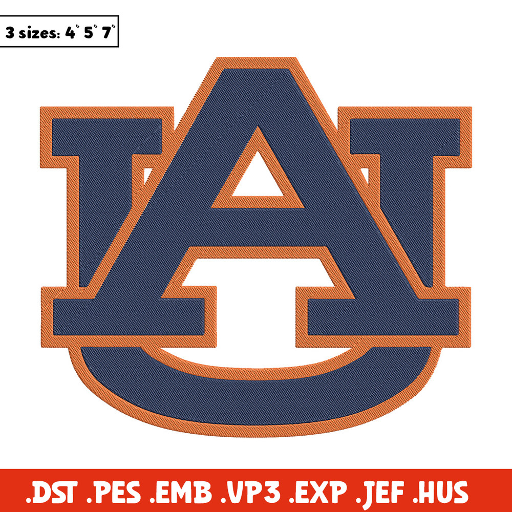 Auburn University logo embroidery design, NCAA embroidery, Sport embroidery,Logo sport embroidery,Embroidery design.jpg