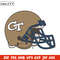 Georgia Tech helmet embroidery design, NCAA embroidery, Embroidery design, Logo sport embroidery,Sport embroidery.jpg