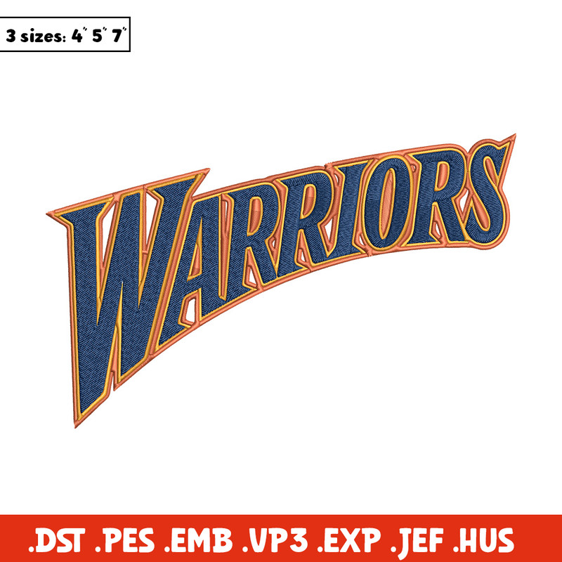 Golden State Warriors logo embroidery design, NBA embroidery, Sport embroidery, Embroidery design,Logo sport embroidery..jpg