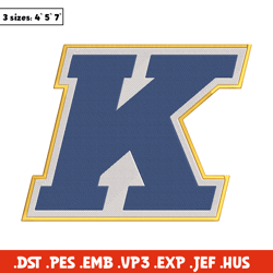 Kent State University logo embroidery design, NCAA embroidery,Sport embroidery,Logo sport embroidery,Embroidery design