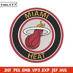 Miami Heat basketball embroidery design, NBA embroidery, Sport embroidery, Embroidery design, Logo sport embroidery