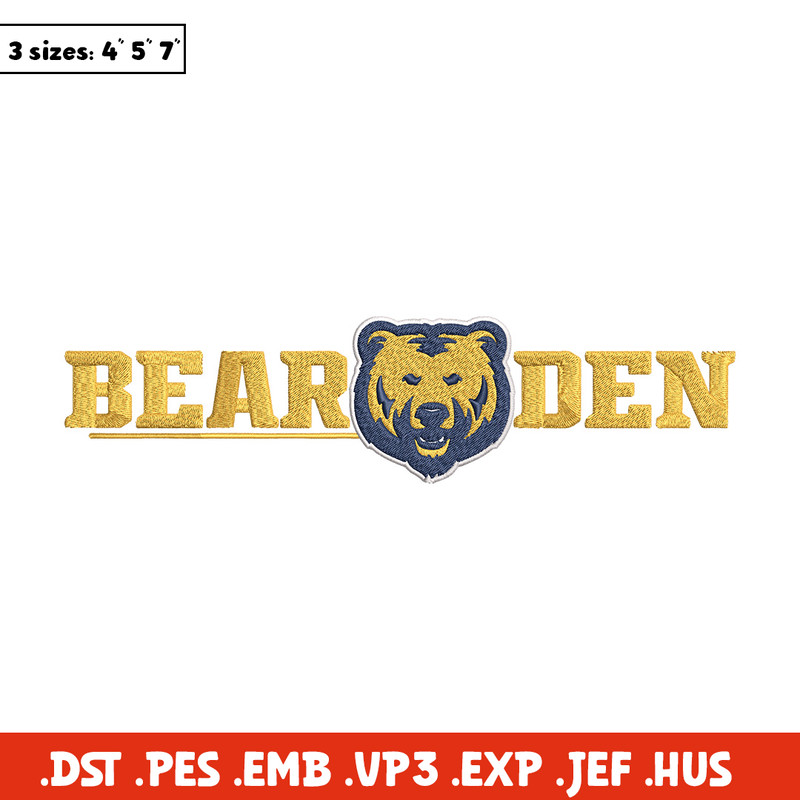 Northern Colorado logo embroidery design, NCAA embroidery, Embroidery design, Logo sport embroidery, Sport embroidery.jpg