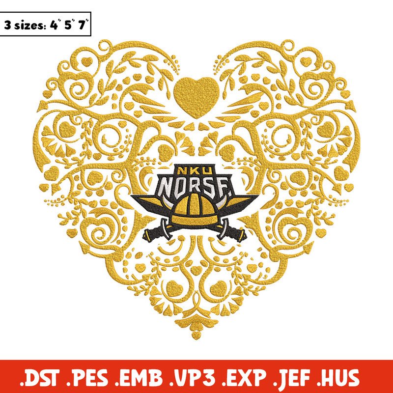 Northern Kentucky Heart embroidery design,NCAA embroidery,Sport embroidery , Embroidery design, Logo sport embroidery.jpg