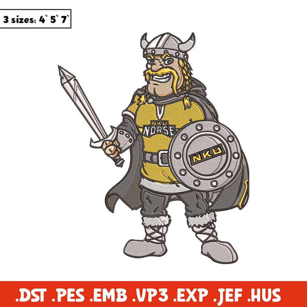 Northern Kentucky mascot embroidery design, NCAA embroidery,Sport embroidery,Logo sport embroidery,Embroidery design.jpg