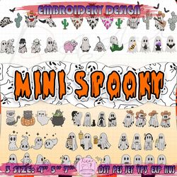 25 spooky cute ghost embroidery bundle, stay spooky embroidery, spooky halloween embroidery design, machine embroidery designs