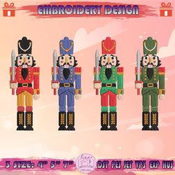 christmas nutcracker embroidery design, toy soldier embroidery, christmas embroidery design, machine embroidery designs