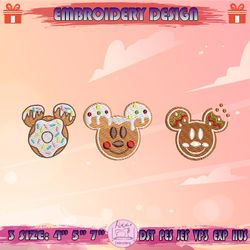 gingerbread mickey embroidery design, christmas gingerbread embroidery, christmas embroidery design, machine embroidery designs