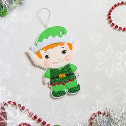 PDF Pattern Christmas Elf - Felt Ornaments Tutorial - Tree decor DIY