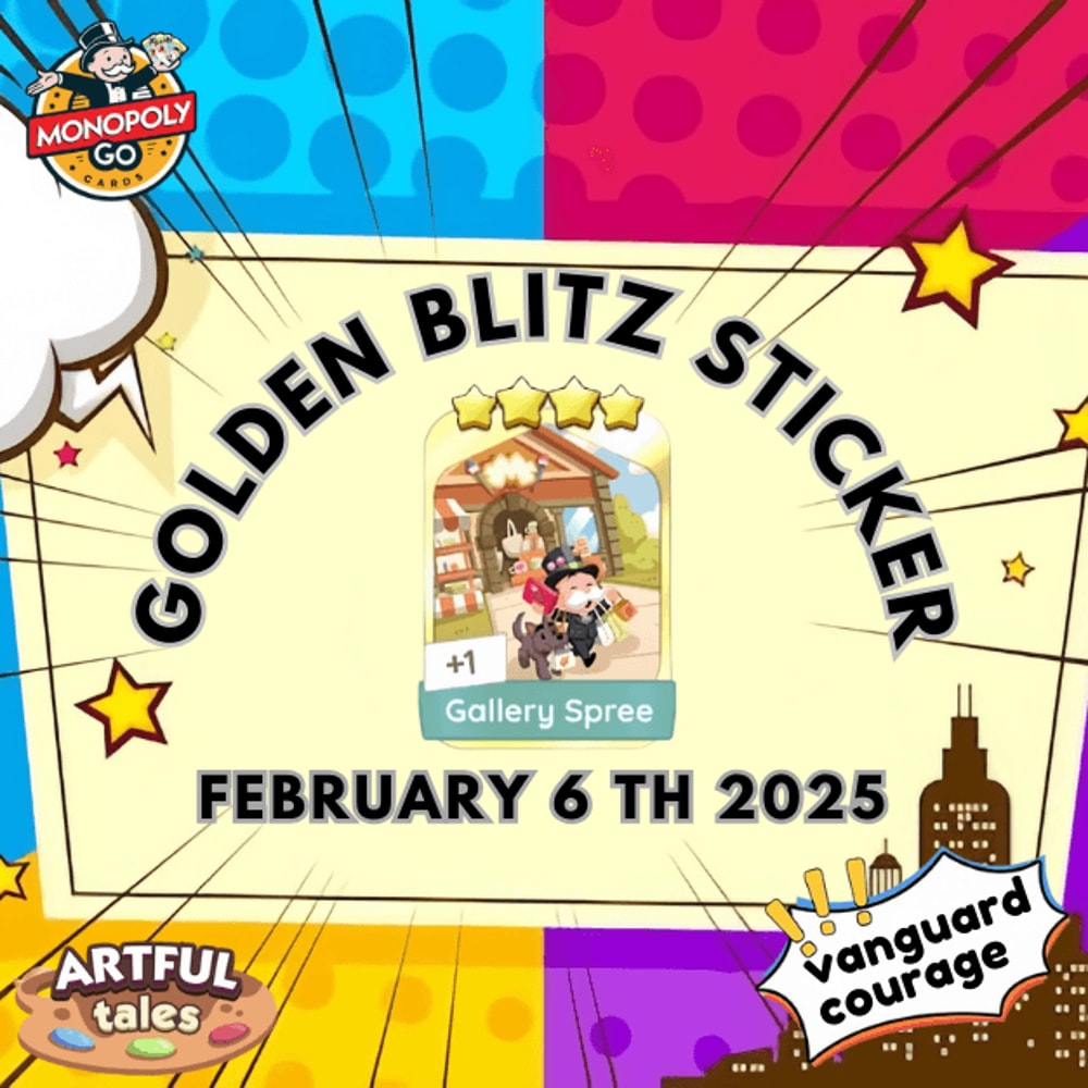 GOLDEN BLITZ Monopoly Go Sticker Combo Package 1