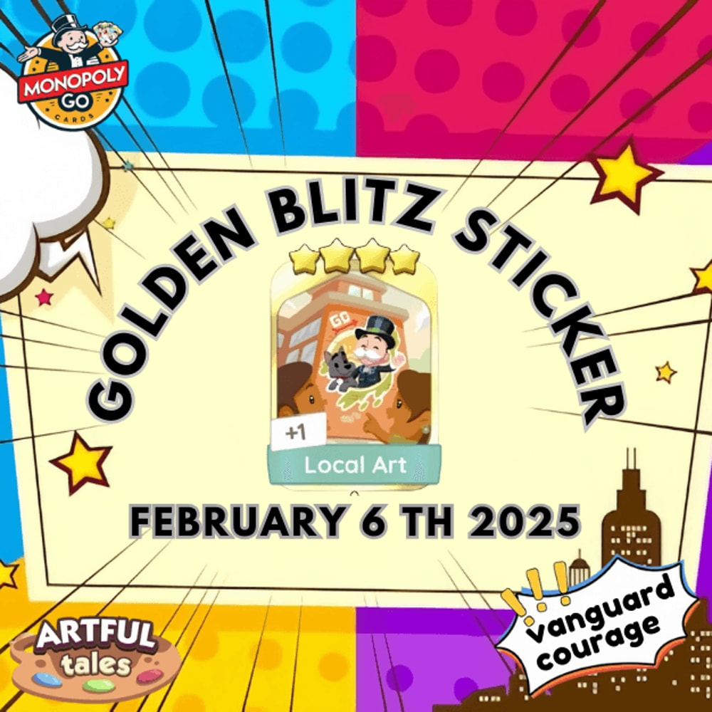 GOLDEN BLITZ Monopoly Go Sticker Combo Package 2