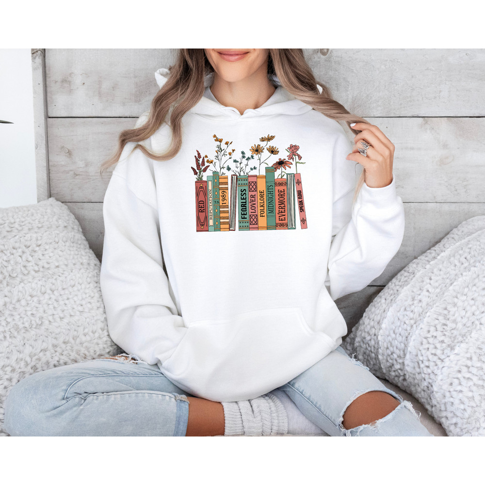 Albums As Books Sweatshirt, Trendy Aesthetic For Book Lovers, Crewneck Sweater, Folk Music Hoodie, Country Music Hoodie, Rock Music Sweater - 6.jpg