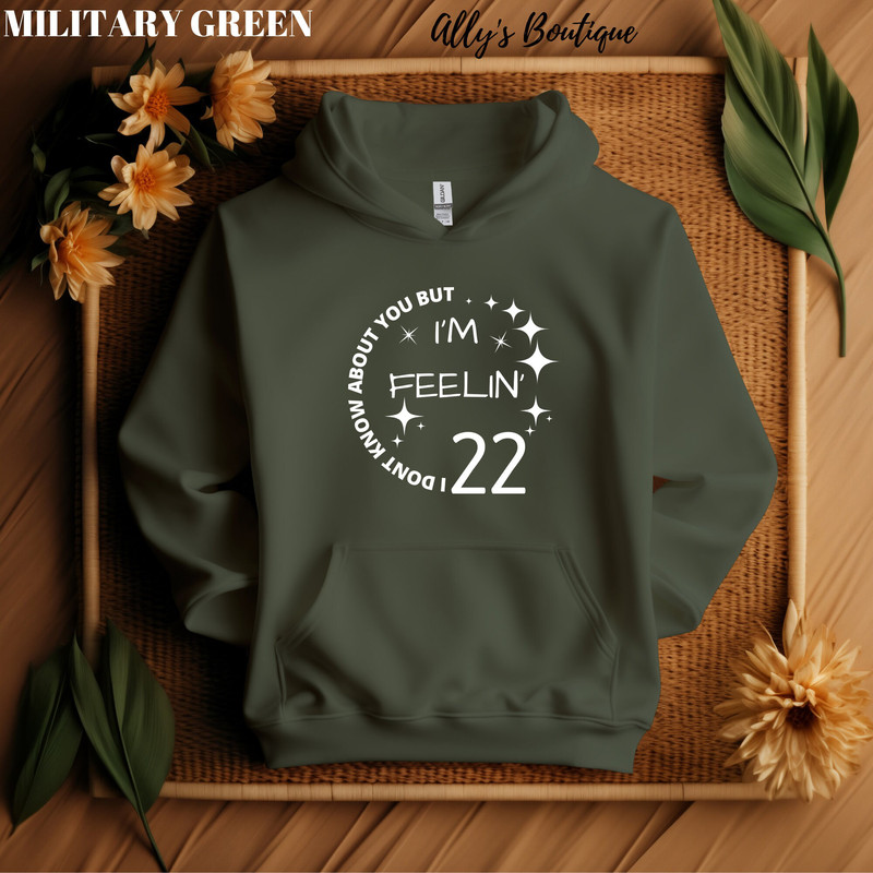 Don't Know About You But I Am Feeling Twenty 22 Hoodie I'm Feeling 22 New Year Hoodie Taylor Swift TeeGirls Party Shirt Feeling 22 Shirt - 2.jpg