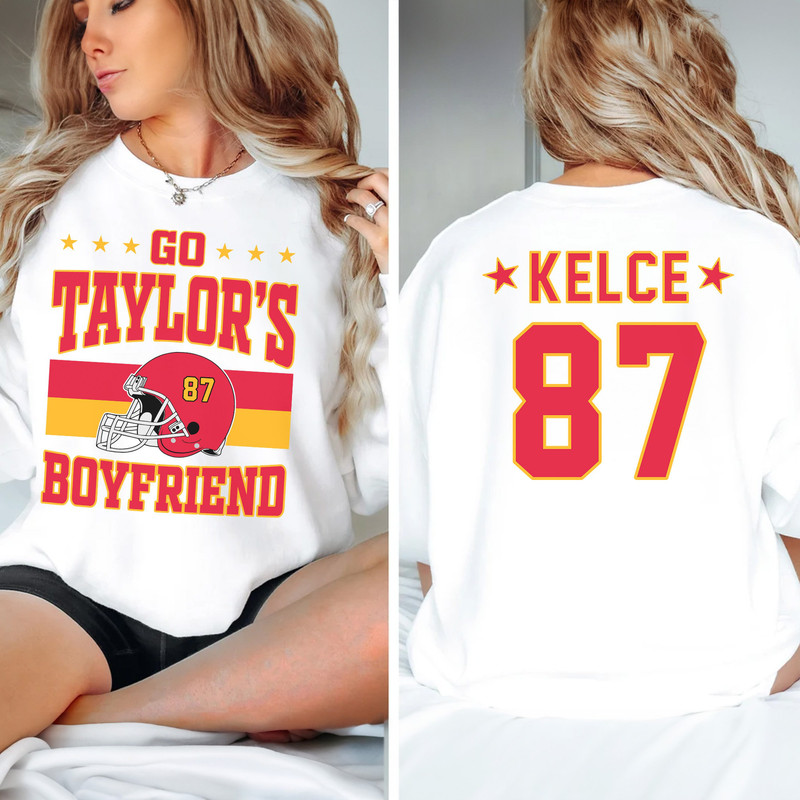 Go Taylors Boyfriend Sweatshirt - Free Shipping, Swift Kelce Crewneck, Vintage Swift Sweatshirt, Football Swiftie, Swift Chiefs Sweat shirt - 2.jpg