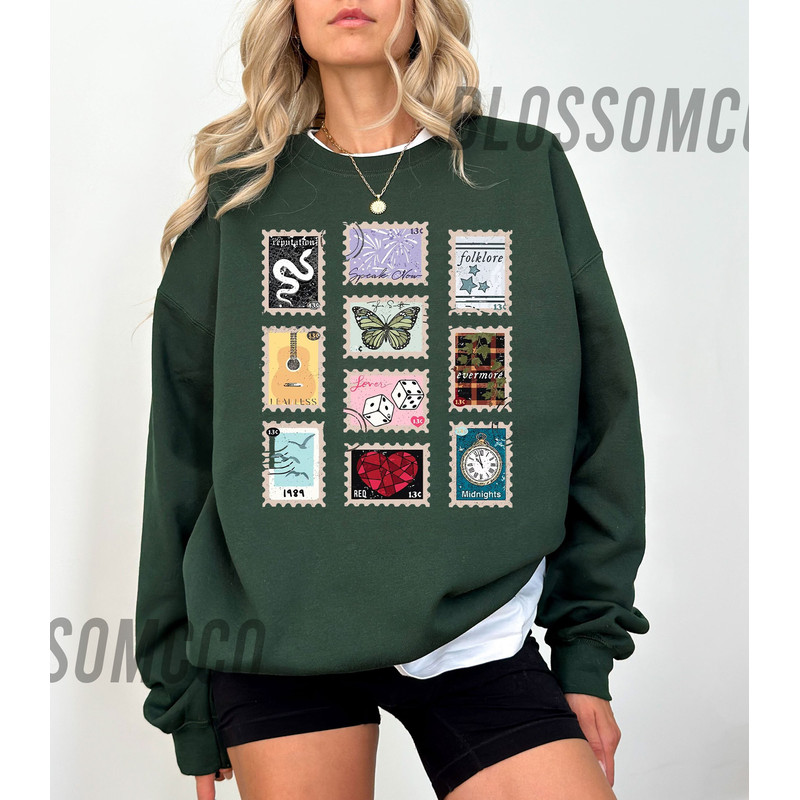 Taylors Album Stamp Shirt, Taylors Album Sweatshirt, Eras Tour Movie T-Shirt, Lover Folklore Shirt, Midnights Album Shirt, Gift For Fan - 1.jpg