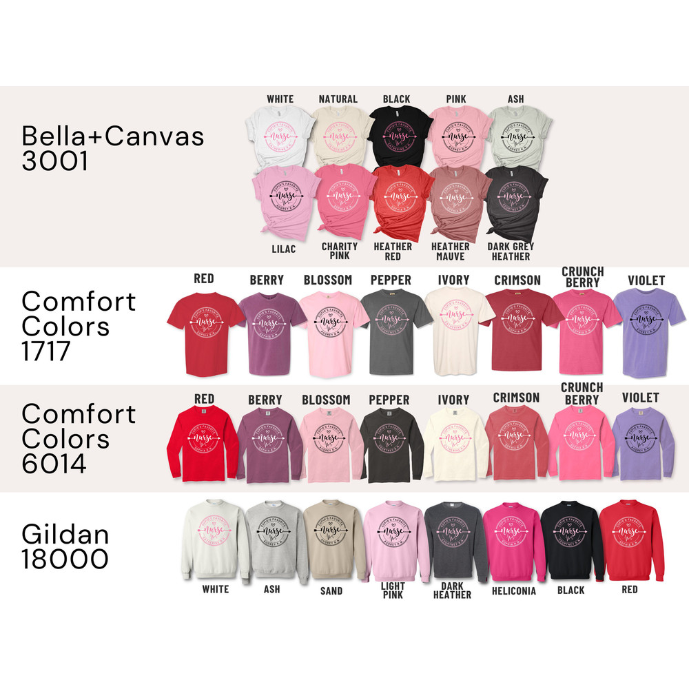 Nurse Valentine's Day Sweatshirt Cupid's Favorite Nurse Sweater Custom Pink Nurse Valentines Personalized Gift for Nurse Long Sleeve - 3.jpg