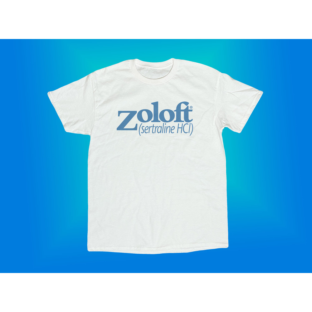 Zoloft Sertraline HCl White T-Shirt - 1.jpg