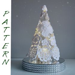 Christmas tree small ornament crochet pattern - Standing Christmas decorative tree table decor crochet pattern