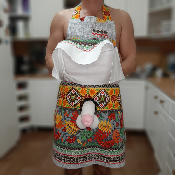 Apron-Penis- apron with dick-Christmas Gift-Chef's Apron-Pop-up Penis 4.jpg