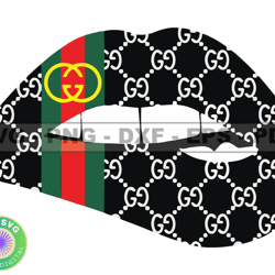 gucci lips svg, fashion brand logo 39