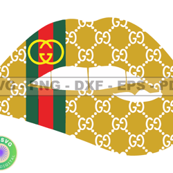 gucci lips svg, fashion brand logo 40