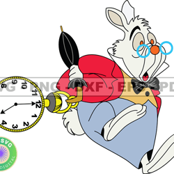 white rabbit svg, alice in wonderland svg, cartoon customs svg, eps, png, dxf 73