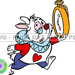 white rabbit svg, alice in wonderland svg, cartoon customs svg, eps, png, dxf 80