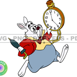 white rabbit svg, alice in wonderland svg, cartoon customs svg, eps, png, dxf 147