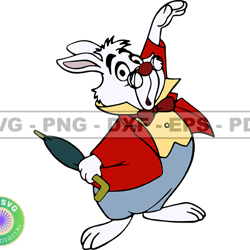 white rabbit svg, alice in wonderland svg, cartoon customs svg, eps, png, dxf 146