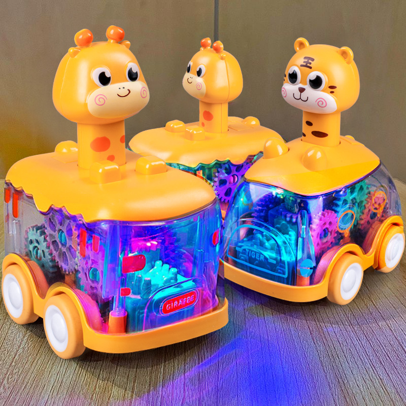Baby Animal Car Toys Toddler Press And Go Cars With Lights WindUp Pull Back Toy Cars 0