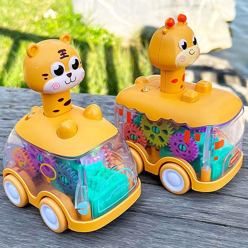 Baby Animal Car Toys Toddler Press And Go Cars With Lights WindUp Pull Back Toy Cars 1