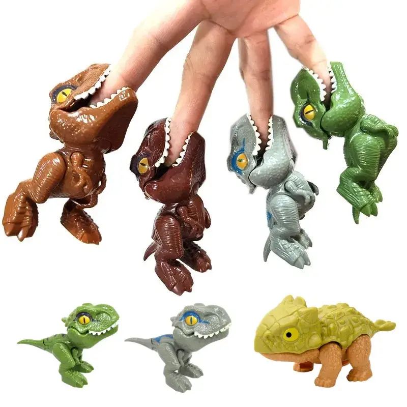 Funny Mini Cartoon Dinosaur Toy Biting Finger Tyrannosaurus With Mobile Joints For Playful Fun 4