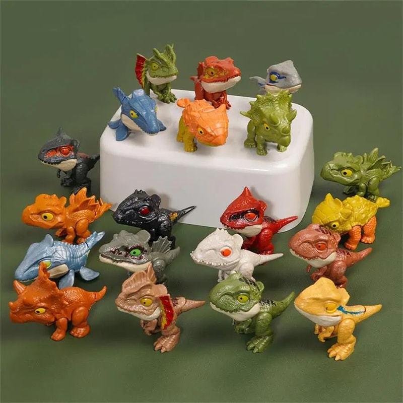 Funny Mini Cartoon Dinosaur Toy Biting Finger Tyrannosaurus With Mobile Joints For Playful Fun 0