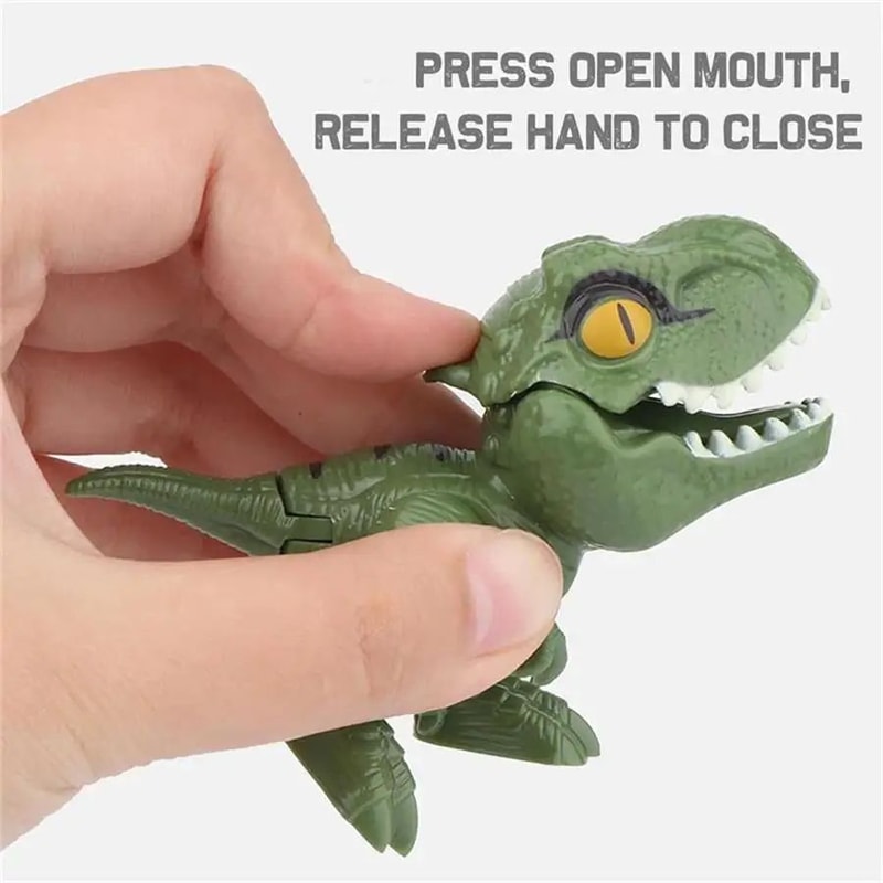Funny Mini Cartoon Dinosaur Toy Biting Finger Tyrannosaurus With Mobile Joints For Playful Fun 6