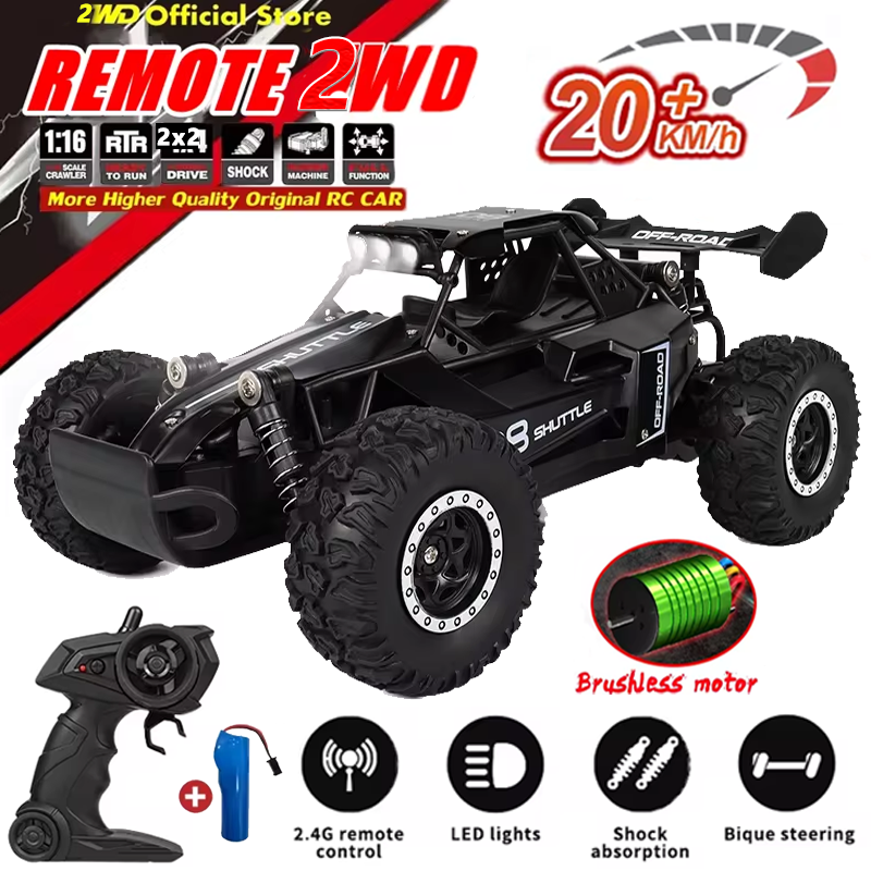 Remote Control Climbing Vehicle High Speed Off Road RC Car With LED Lights Kids Toys Car Boys Gifts 2