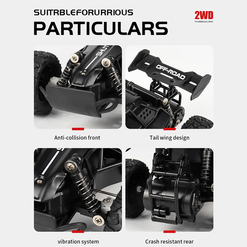 Remote Control Climbing Vehicle High Speed Off Road RC Car With LED Lights Kids Toys Car Boys Gifts 5